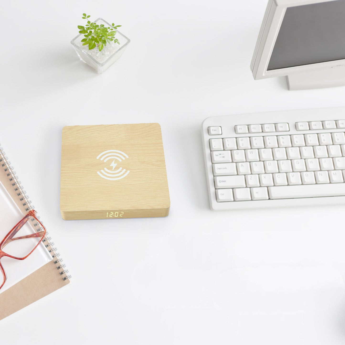 Wooden phone wireless charger