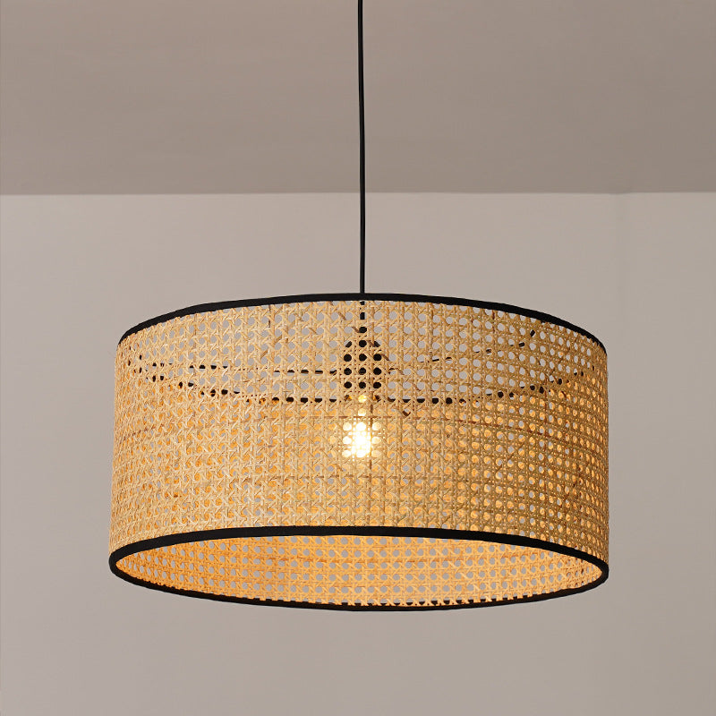 Japanese Rattan Ceiling Lamp Nordic Bedroom Dining Room