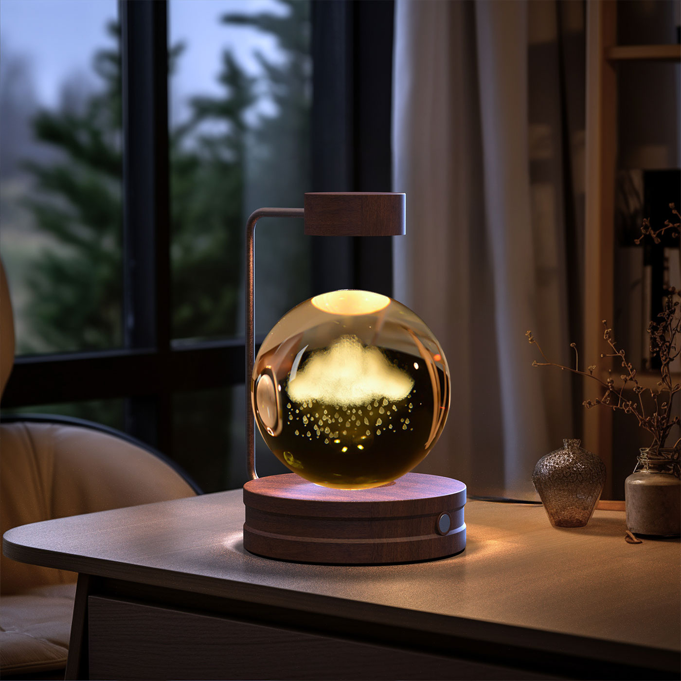 Crystal Ball Cosmic Dinosaur Night Light