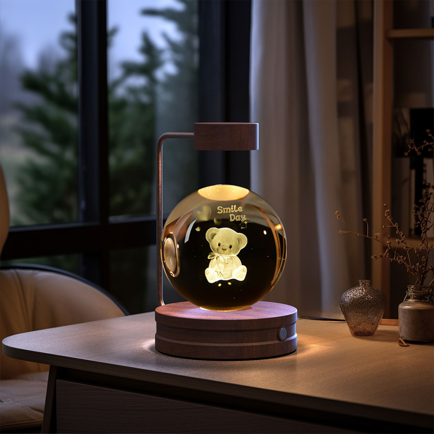 Crystal Ball Cosmic Dinosaur Night Light