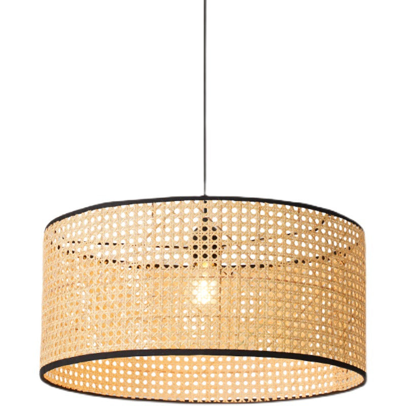 Japanese Rattan Ceiling Lamp Nordic Bedroom Dining Room