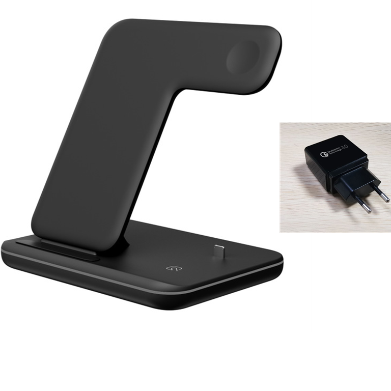 Mobile Phone Watch Earphone Wireless Charger 3 In 1 Stand