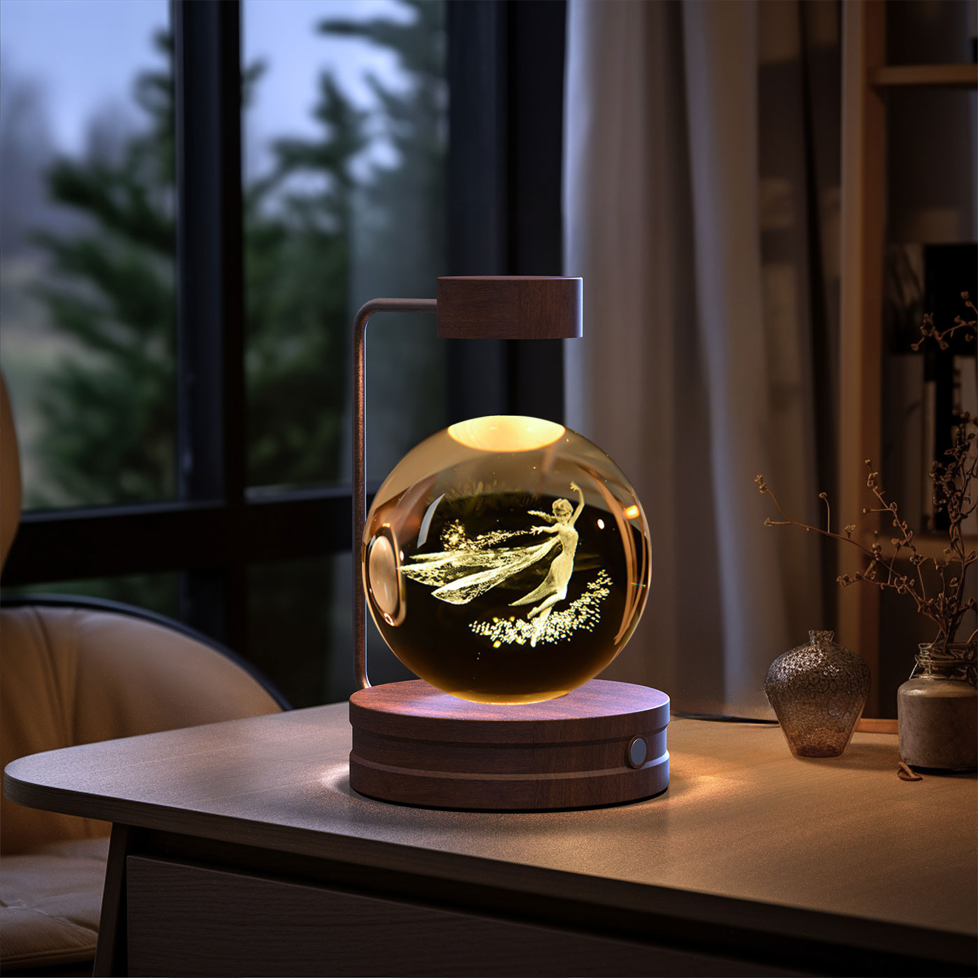 Crystal Ball Cosmic Dinosaur Night Light