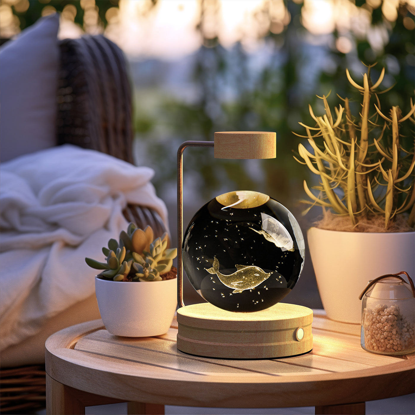 Crystal Ball Cosmic Dinosaur Night Light