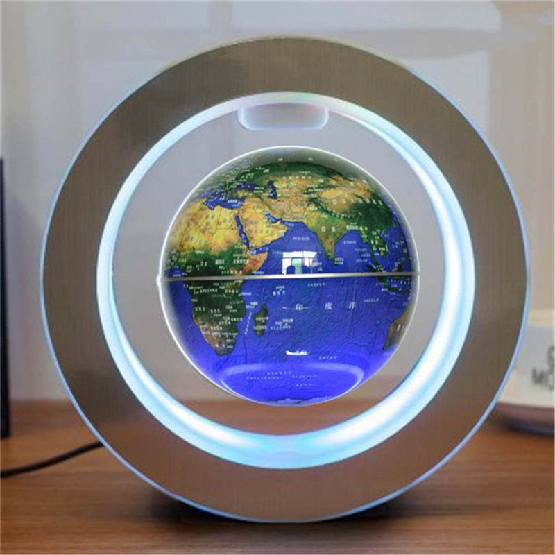 LED World Map Floating Globe Magnetic Levitation Light